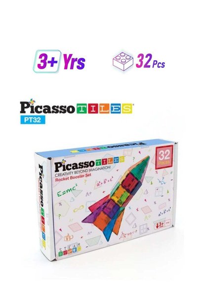 Generic Picasso Magnetic Rocket Booster 32-Pieces | Magnetic Tiles | Building...