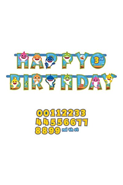 Generic Baby Shark Jumbo Add An Age Banner Birthday Decoration and Party Supp...