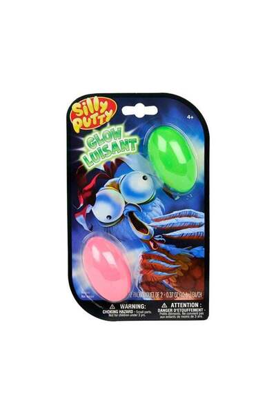 Generic Silly Putty Glow-in-the-Dark Pack of 2 – Assorted Color-Changing Eggs...