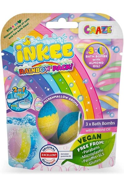 Generic INKEE Rainbow Bath Bomb Pack (Set of 3)