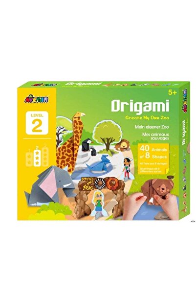 Generic Avenir Origami: MY OWN WILD ANIMALS, 40 folding papers, 8 models