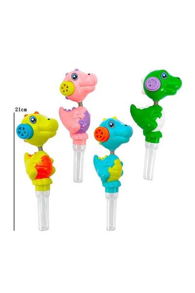 Generic Dinosaur Rattle Bubble Stick, 2Pieces Assorted Color