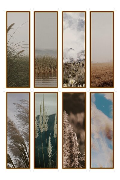 OEM Set 8 Semne de Carte cu Tematica Ceata de Pampas, Design Elegant, Carton ...