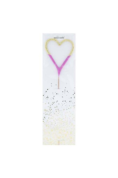 Generic Bicolor 2-Tone Gold Pink Heart Celebration Candle Decorative Cake Top...