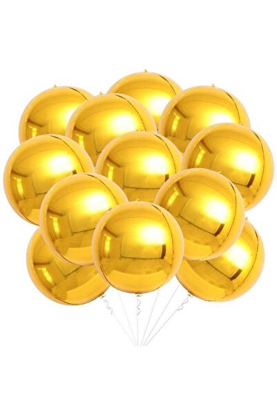 Generic Big Gold Foil Balloons - 22 Inch, Pack of 12 | Gold 4D Balloons, Gold...