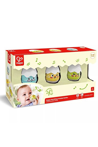 Generic Hape Happy Hatchlings Wobble Rattles Set (5.3 x 5.3 x 6.5 cm, 3 Pieces)
