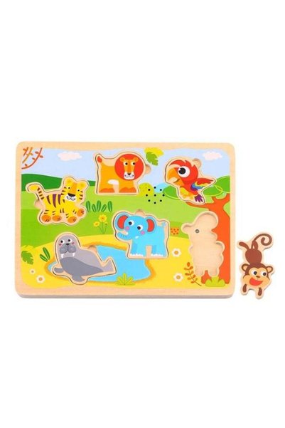 Generic Tooky Toy Wooden Sound Puzzle - Animals