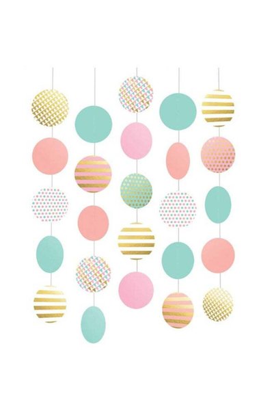 Generic 5-Piece Circle String Decoration Set 5feet Party Supplies 5feet