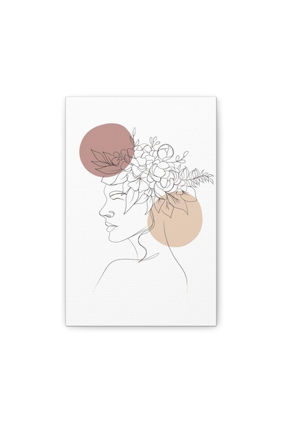 stickerino Tablou pe pânză cu artă liniară 14×23 cm