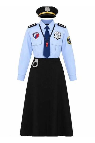 Generic Girls Police Officer Costume Set with Hat, Tie and Accessories – Poli...