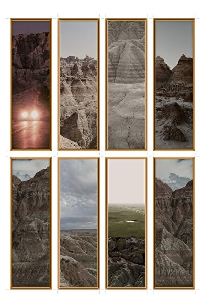 OEM Σετ 8 σελιδοδεικτών Badlands με σχέδιο ομίχλης, με θέμα το τοπίο, από χαρ...