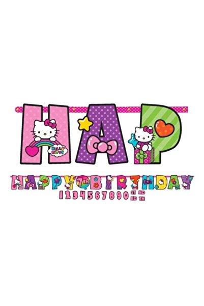 Generic Hello Kitty Rainbow Add-An-Age Letter Banner