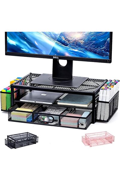 GENERAL Wepaint Desk Organizer and Accessories, 2-Tier Computer Monitor Stand...