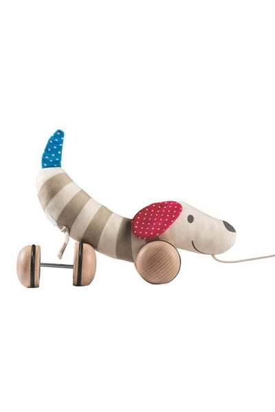 Generic Hape Pull-Along Dog Toy | Soft Fabric Puppy on Wheels | Co-Developed ...