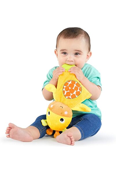 Bright Starts - Snuggle & Teethe BPA-free Crinkle Teething Plush Baby Toy, 0-...