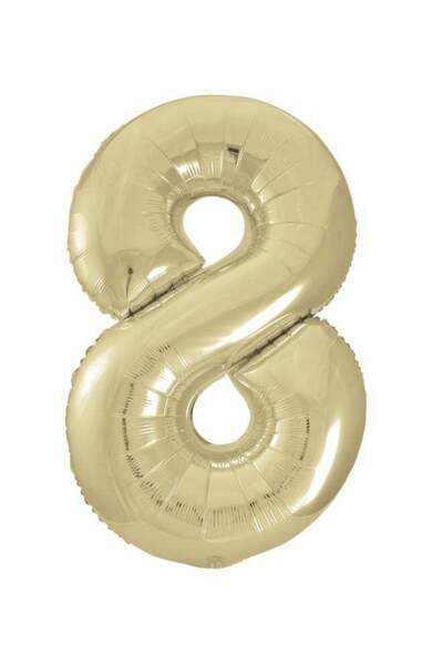 Generic 34" Gold Foil Number 8 Balloon
