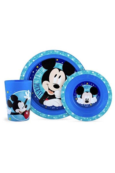 Generic Ciao 3-Piece Mickey Mouse PP Children’s Dinner Set – Plate, Bowl & Gl...