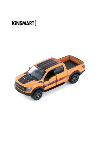 Generic Kinsmart 1:78 2022 Ford F-150 Raptor Die-Cast Model Truck (Orange) – ...
