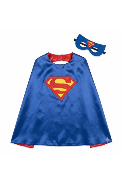 Generic Superman Cape and Mask Set - Kids Cloak with Felt Eye Mask for Hallow...