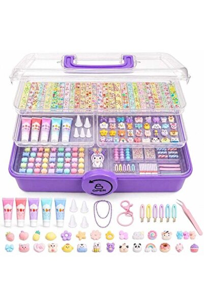 Generic Sticker Cream Clay Craft Kit, DIY Decoden Glue Set with Cartoon Stick...