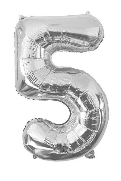 Generic Ciao Silver Foil Balloon Number 5 – 86 cm Large Metallic Balloon for ...