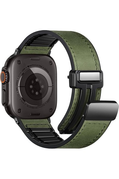 Upeak Magnetic Leather Straps Compatible with Apple Watch Bands 49mm 46mm 45m...
