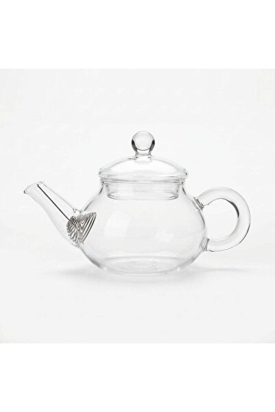 AKDC Clear Glass Tea Pot with Lid, 150 ml