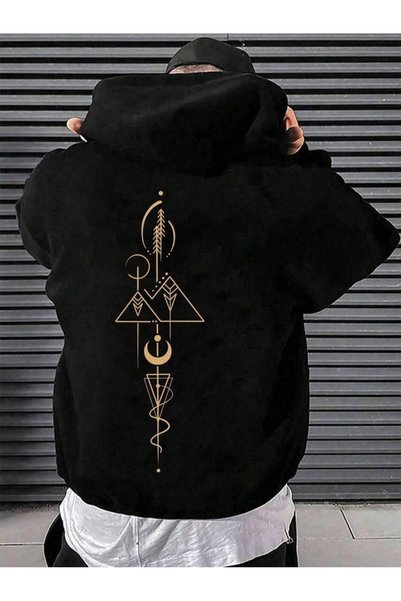 Vordevia Design Printed Cotton 3 Thread Threaded Oversize Sweatshirt