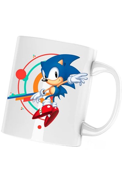INOVATIX Cana Sonic Mania Free Riders Video Game, albă, 330 ml