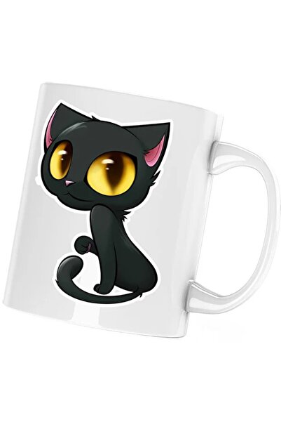 INOVATIX Cana Cartoon Cat Cute Miau, alba, 330 ml