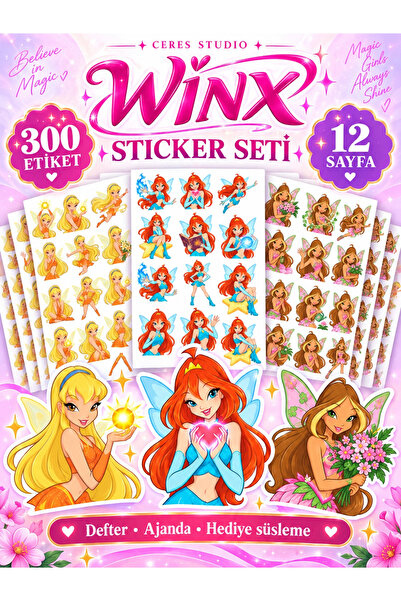 Ceres Studio Winx Sticker Seti – Defter, Ajanda ve Hediye Süsleme Etiketleri
