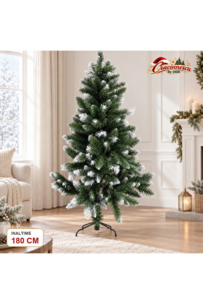 Craciunescu By DBR Artificial Christmas Tree 180 cm, Green with Snow Effect -