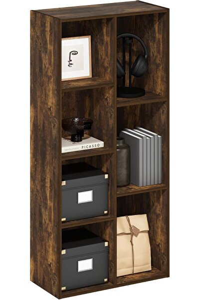 GENERAL Furinno Luder Shelf Bookcase with 1 Door Storage Cabinet, White