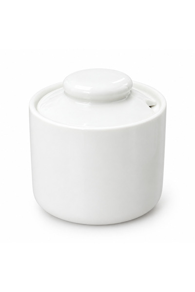 Porceletta Porcelain Sugar Pot with Lid White - 350ml
