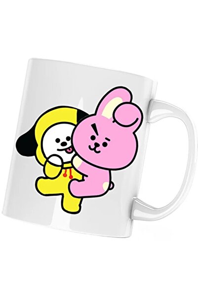 INOVATIX Cana BT21 Chimmy Cooky BTS Kpop Baby, albastru, 330 ml