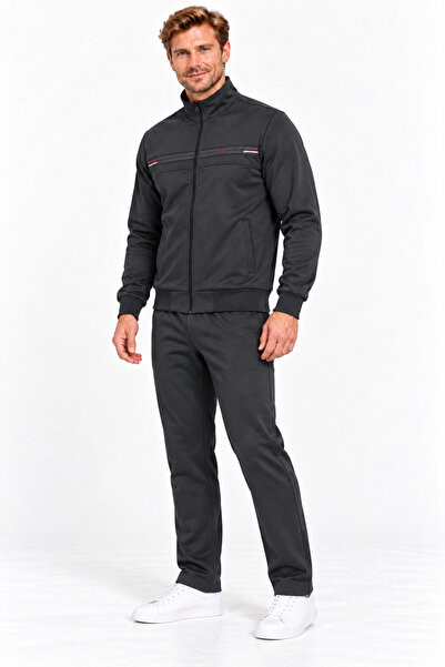 Mutlu City Men's Zippered Compact Combed Cotton Two-Thread Tracksuit Set 2101