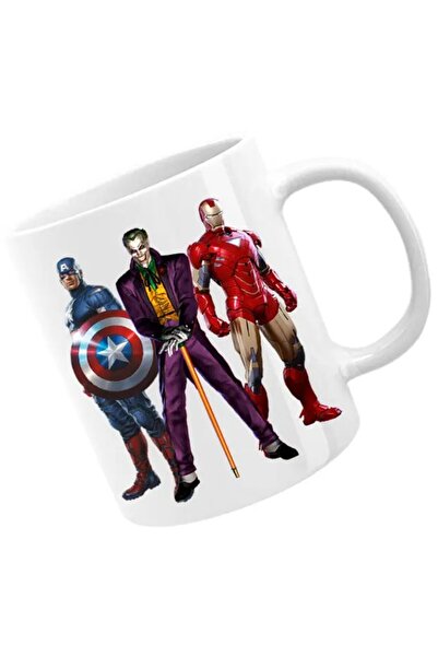 INOVATIX Кана Джокер Капитан Америка Ironman Травма Тъжен Супергерой, бяла, 3...