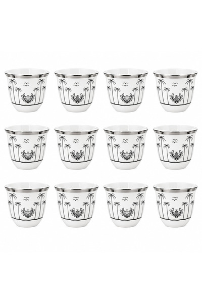 AKDC Pilsco 12 Piece Ceramic Cawa Cup Set - 110ml