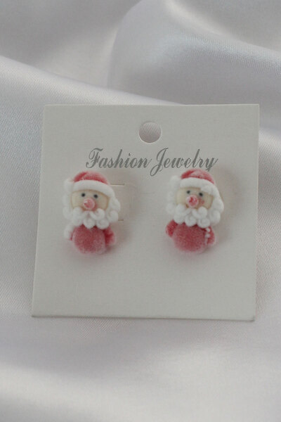 STİLLOVE Velvet Christmas Baby Model Women's Earrings
