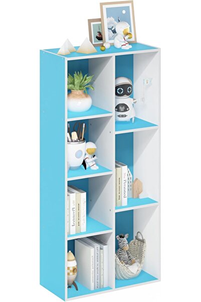 GENERAL Furinno Luder Shelf Bookcase with 1 Door Storage Cabinet, White