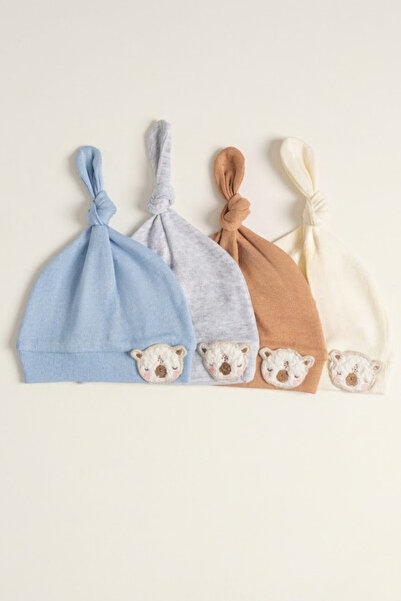 lilico Unisex Baby Interlock Knotted 100% Cotton Towel Embroidered Teddy Bear...