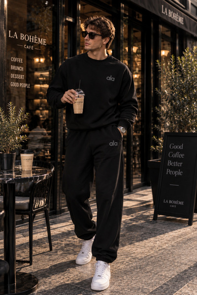 JAWÜ FASHION ALA Βαμβακερό Σετ Φόρμας με Στάμπα Oversize Premium SHARDONLU Sw...