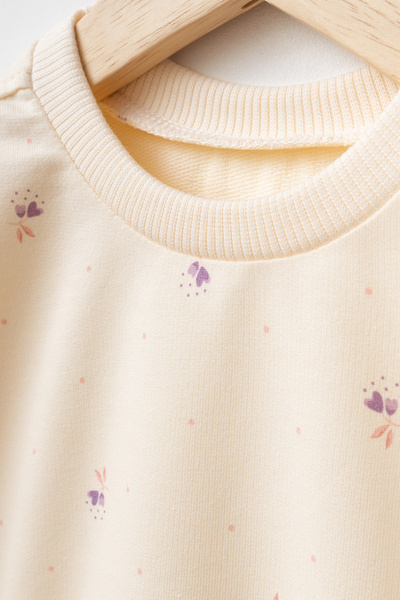 lilico Kız Çocuk Desenli Oversize 2 İplik Sweatshirt