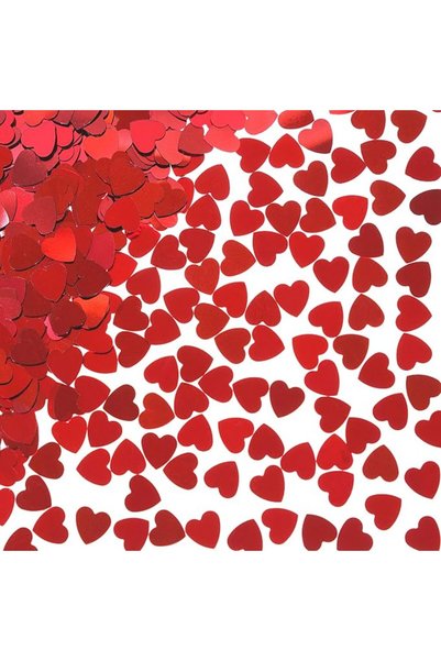 GENERAL Red Love Heart Table Confetti - Valentines Day Party Foil Metallic Se...