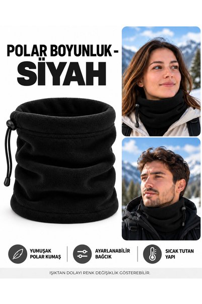 Bigohobi Unisex Polar Boyunluk, Kadın ve Erkek Uyumlu, Kışlık Ayarlanabilir B...