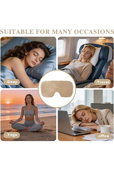 GENERAL Crunder 100% Mulberry Silk Sleep Mask for Men and Women with Adjustable Headband, Large Sleeping Mask