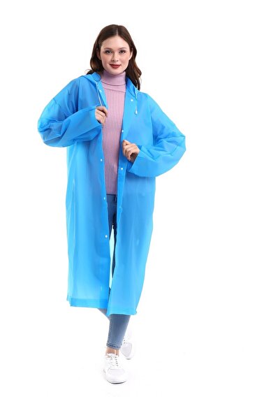Bosile Unisex Navy Blue Eva Fabric Water Windproof Raincoat