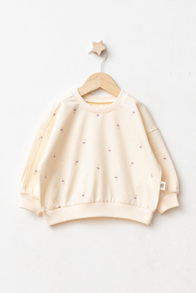 lilico Kız Çocuk Desenli Oversize 2 İplik Sweatshirt