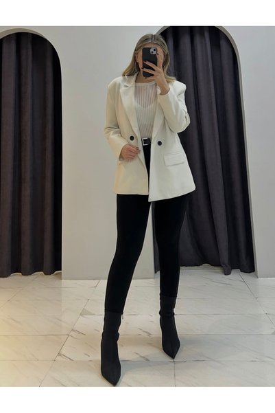 MERVENS Oversize Vatkalı Blazer Ceket