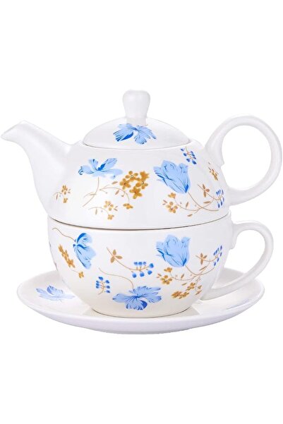 GENERAL Tea for One Porcelain Teapot and Cup, Floral Teapot, Gift for Women, ...